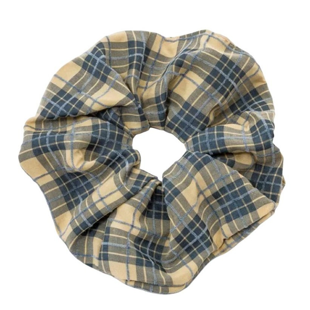 Plaid Woven Jumbo Hair Twister- Color: Blues/Gray/Beige, Universal Thread